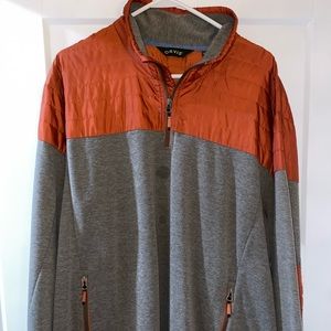 Orange/Tan Orvis 1/4 Zip | XL